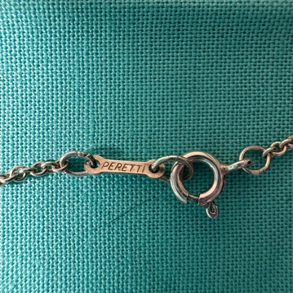 Tiffany & Co. Sterling Silver Lg Puff Bean Pendant Necklace - Picture 5 of 6